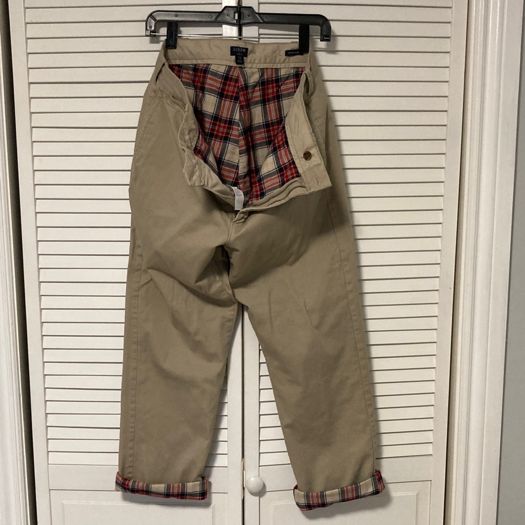 J. Crew Flex Flannel Lined Chinos